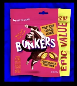 Bonkers Cat Treats Paw Lickin’ Chicken 340g Crunchy Outer & Gooey Inner 12oz - Picture 1 of 24