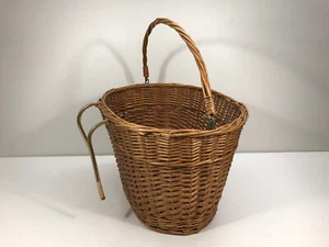 Echter Weidenkorb Lenkerkorb Fahrradkorb Flechtkorb Einkaufskorb Oval Retro - Bild 1 von 8