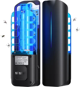 Flying Insect Trap Plug in Mosquito Bug Zapper Indoor Gnat Moth Catcher with 9W - Picture 1 of 12