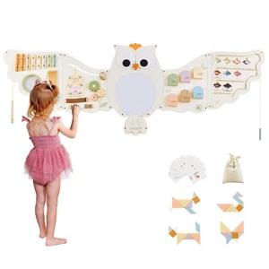 Beright Owl Activity Wall Busy Board Panels, Montessori Sensory Toys, Toddler... - Picture 1 of 7