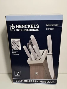 Henckels Iternational Modernist Forged 7 Piece Self-Sharpening Knife Block Set - Picture 1 of 5