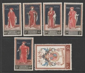 BÉLGICA - 1959 BIBLIOTECA REAL de BÉLGICA Fondo CONJUNTO DE 6 MNH - Imagen 1 de 1