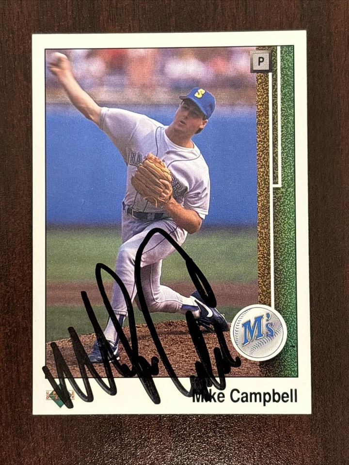 1989 Upper Deck #337 Mike Campbell AUTO Seattle Mariners AUTOGRAPH - Image 1 of 2
