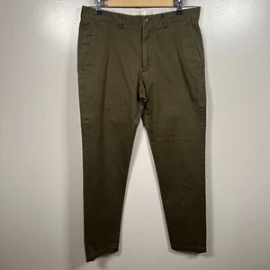 Club Monaco Connor Modern Slim Fit Chino Pants Size 32x32 Green Work Office - Picture 1 of 10