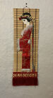 Bamboo Wall Art Chinese Woman In tradition Garb-beads and tassels 