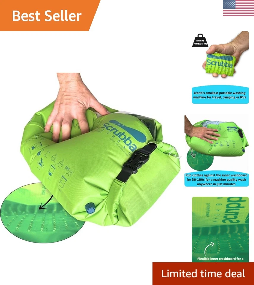 Scrubba Wash Bag Portable Washing Machine Laundry for Camping Hiking Traveling