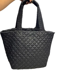 MZ WALLACE  Tote Bag  Black Quilted Nylon Lightweight - Picture 1 of 14
