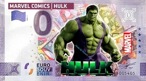 0 EURO / ZERO EURO - Souvenir Banknote (MARVER / HULK) UNC / NEW - Picture 1 of 3