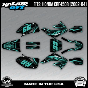 Kit de gráficos para Honda CRF450R (2002-2004) Prime Series - verde azulado - Imagen 1 de 4
