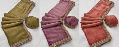 Launching New Heavy Chiffon Fendy Saree With Blouse For Function Wear - Image 1 of 4