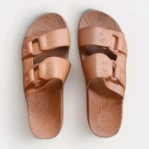REEF Women's Cushion Vera Cruz Slide Sandal Color: Natural / Size: 9 - NEW - Picture 1 of 15