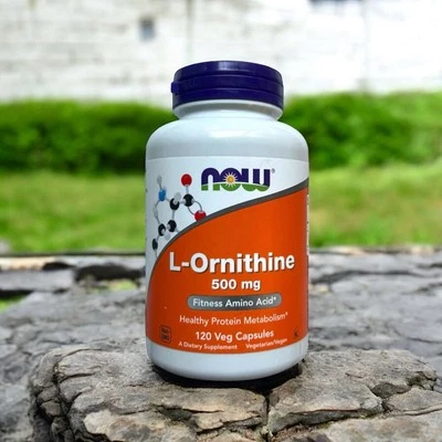 Now Foods L-ORNITINA 500mg -120 Cápsulas - Aminoácidos y Salud Vascular, Caducidad 27/04 Foto 1 de 3