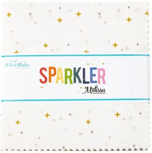 Riley Blake Designs (5-650W-42) Sparkler 5 Inch Stacker, 42 Pcs. In Color White - Picture 1 of 3
