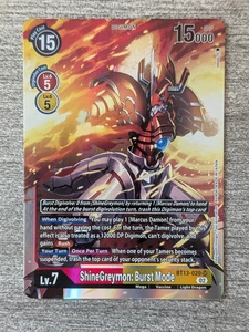 Digimon CCG ShineGreymon: Burst Mode BT13-020 Super Rare Foil - 1226 - Picture 1 of 2