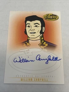 Star Trek Animated Adventures Signed Auto William Campbell Trelane A20 NICE! - Picture 1 of 2