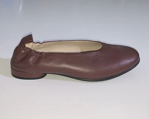Ecco Ballet Flats Women's 38 Anine Chocolate Brown Leather Slip On Shoes - Picture 1 of 9