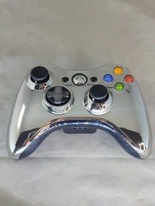 Microsoft Xbox 360 Limited Edition Chrome Silver Wireless Controller OEM, TESTED - Picture 1 of 5
