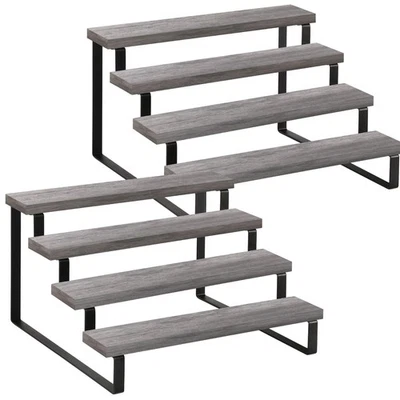 Soporte elevador de exhibición de madera, soporte organizador de perfumes y colonia en niveles, 4 corbatas... Foto 1 de 4