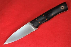 Fiddleback Forge Kephart by Andy Roy .135" A2 Blade, Full Canvas Micarta Handle - Picture 1 of 13