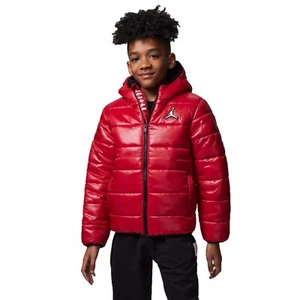 Nike Jordan Midweight Faux Down Jacket Gym Red 95C441-R78 Big Kids Boys Jacket - Picture 1 of 6