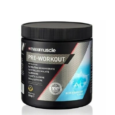 Maximuscle Pre Workout Powder Maxinutrition 330g Blue Raspberry Caffeine Energy - Image 1 of 3