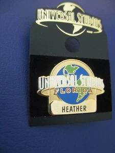 Universal Studios Florida World Earth Logotipo Nombre Solapa Corbata Pin Heather * - Imagen 1 de 1