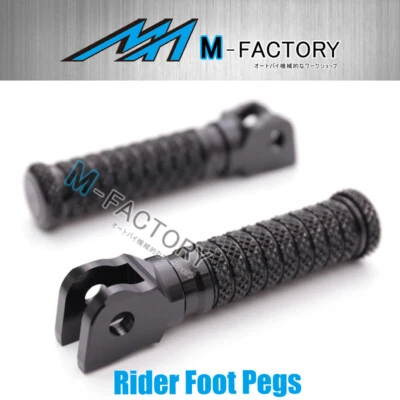 Clavijas delanteras negras M-Grip Rider para Kawasaki ER-6N 09-12 11 10 Foto 1 de 4