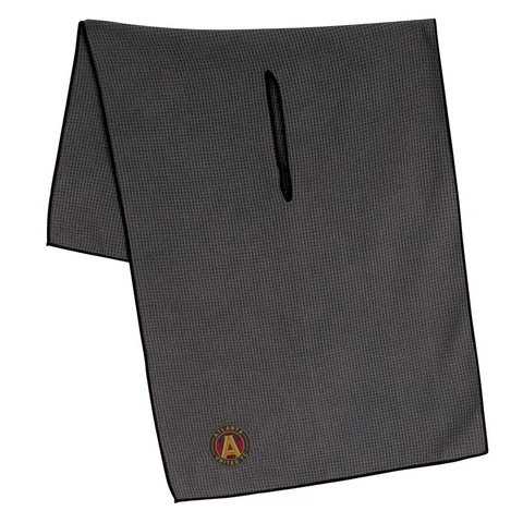ATLANTA UNITED FC GRAY MICROFIBER WAFFLE GOLF TOWEL 19"X41" NEW Cover