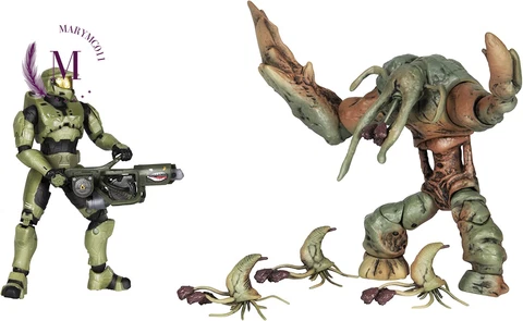 Halo 4" World of 2 Figure Pack Master Chief vs Flood Tank Form & Infection Form Cover