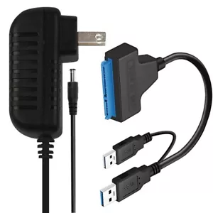 USB 3.0 to SATA Hard Drive Adapter Converter Cable 2.5"/3.5" HDD SSD Powered USA - Picture 1 of 1