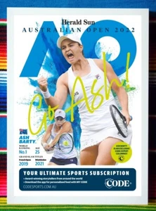 Framed ASH BARTY 2022 Australian Open Champion Tennis Poster - 62 x 44 x 3cm - Bild 1 von 3