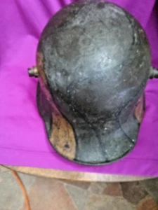 WORLD WAR 1 CAMO GERMAN HELMET ORIGINAL - Picture 1 of 4