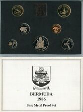 Bermuda 7-Coin Proof Set 1986 Nice Royal Mint (Inner Case Only)
