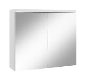 Badezimmer Spiegelschrank Toledo 80cm Weiß – Stauraum Unterschrank Möbel zwei Tü - Bild 1 von 2