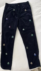 Polo Ralph Lauren Navy Corduroy Embroidered Boys Pants Sz 16 EUC - Picture 1 of 9