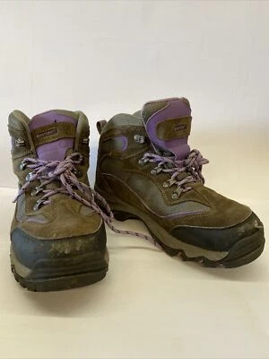  Hi tech Dri tech Waterproof Hiking Snow Boots Women's Grey Violet Size 7.5M - Image 1 of 4
