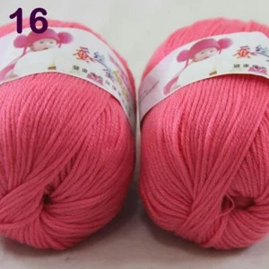 C Hot 2Skein X50g Thread Cashmere Baby Silk Velvet Finger Knitwear Scarf Yarn 16 - Picture 1 of 4