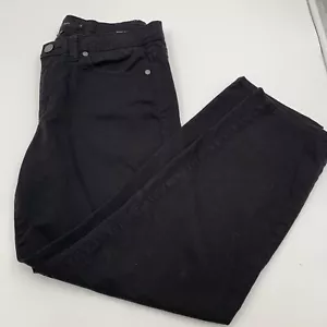 Calvin Klein Womens Jeans Sz 12 Black Skinny Crop Stretch Denim Mid Rise Casual - Picture 1 of 9