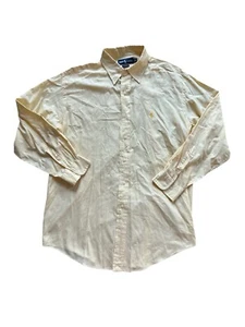 Ralph Lauren Yarmouth Mens 16.5 32/33 Long Sleeve Button Shirt Yellow Pony - Picture 1 of 6