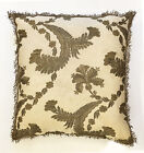 17Th Century Brussels Church Coverlet Pillow With Tassel Trim