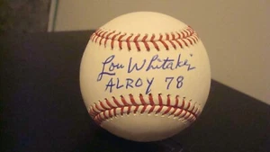 Lou Whitaker BELOÓN OFICIAL AUTOGRAFIADO DE LAS GRANDES LIGAS FIRMADO DETROIT 1978 ROY JSA - Imagen 1 de 2