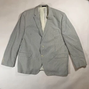 Blazer giacca sportiva Ralph Lauren da uomo bianca a quadri aderente slim fit blu taglia 50R RN90736 - Foto 1 di 10