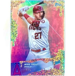 2020 Topps X Steve Aoki #1 Mike Trout wave 1 Silver Funfetti refractor /5 Angels - Picture 1 of 3