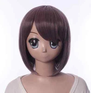 W-534 Mondaiji-tachi ga Isekai Kara Yo Kasukabe braun 32cm Cosplay Perücke Wig  - Bild 1 von 5