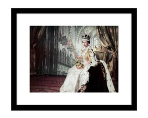 Queen Elizabeth II Foto 8x10 Druck 1953 Krönungstag England UK Royals - Bild 1 von 2