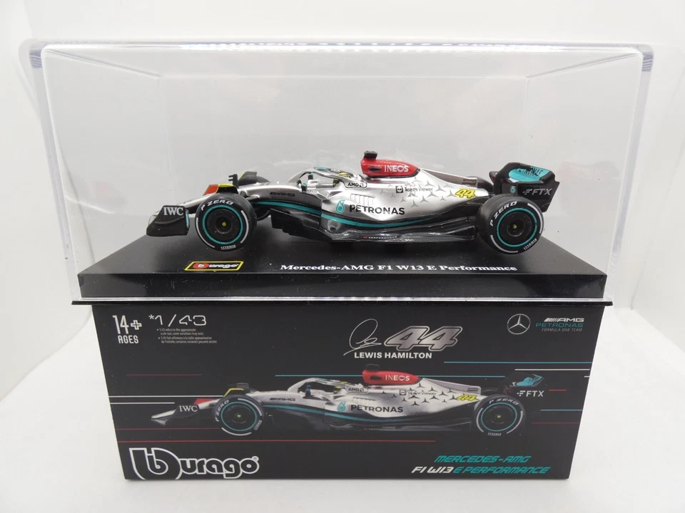 MERCEDES F1 W13 EQ POWER LEWIS HAMILTON 2022 N.44 SIGNATURE 1 43 Burago Formula