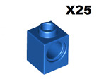 Lego ® Lot 25 Brique Technique Perforé Bleu 1X1 Brick Hole Blue 6541 New