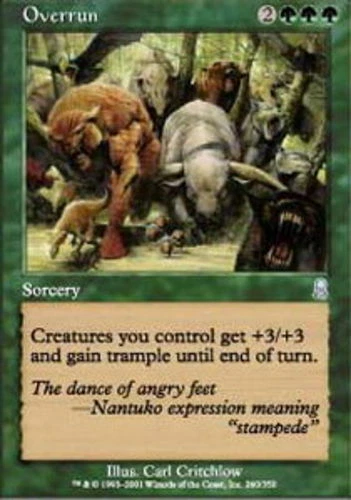 Japanese Overrun ~ Moderately Played Odyssey Foreign Stock Image MTG Magic Ultim - Image 1 of 1
