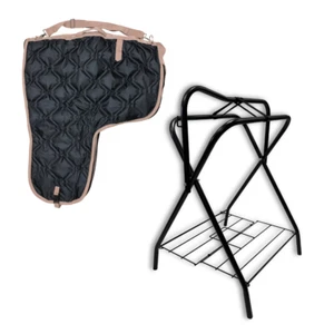 AJ Tack Freestanding Saddle Rack with Western Saddle Carrier - Picture 1 of 64