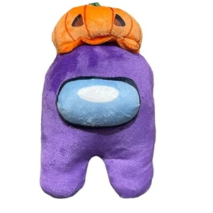 Among Us Peluche Buddy Viola Crewmate Cappello Zucca Viola 7” NUOVO con etichetta - Foto 1 di 6